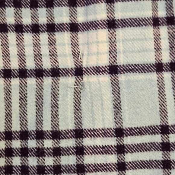 Under Armour Y2K Blue/Purple Plaid Pearl Snap Button Down Flannel Top Size L - Picture 12 of 14
